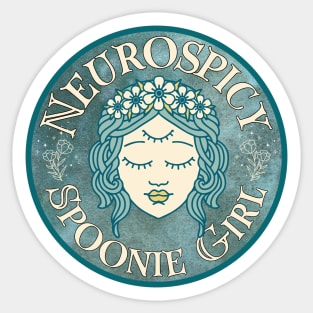 Neurospicy Spoonie Girl Third Eye Intuition Sticker